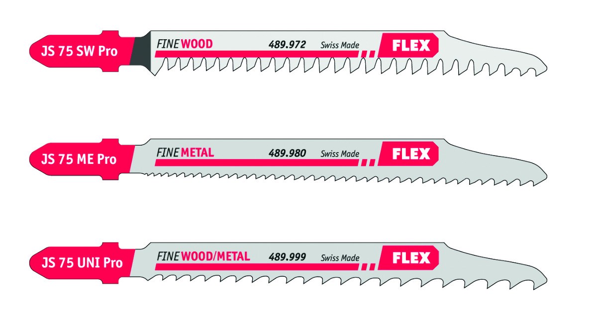 Afbeelding van FLEX decoupeerzaagblad assortiment SJ 75 Pro voor hout, metaal, demontage VE: 3 st 490008