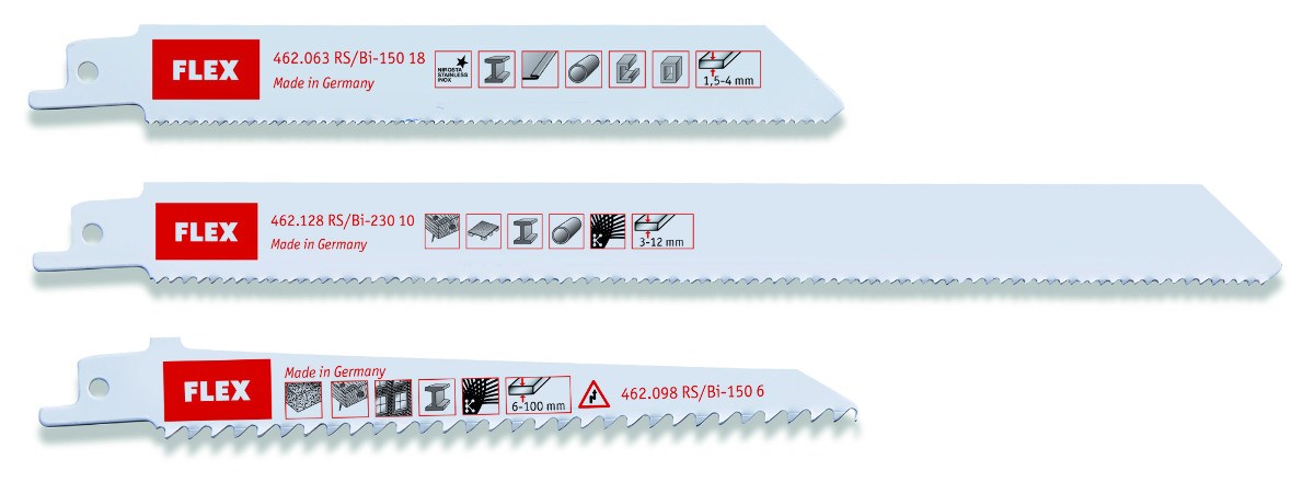 Afbeelding van FLEX reciprozaagblad assortiment RS/BI bijv. kunststof/hout/metaal 3st 462179