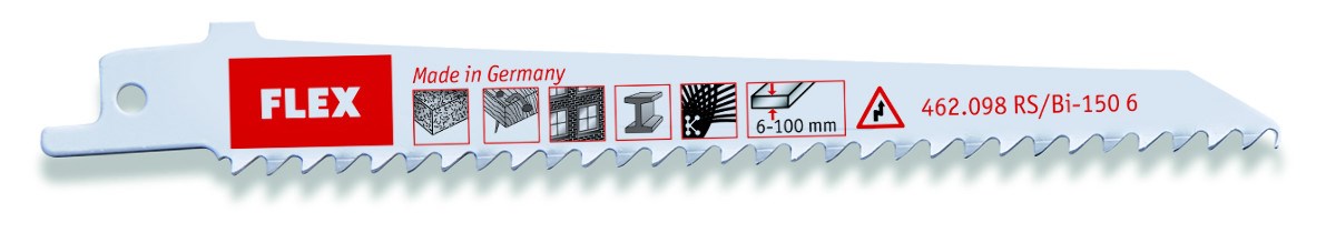 Afbeelding van FLEX-reciprozaagblad voor metaal, hout, Kunststof RS/BI-150 150 mm /5st 462098