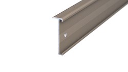 Afbeelding van Trapkantprofiel PVC 2 - 3 mm Edelstaal-Mat 10x300cm - nr. 271 | 2716314300