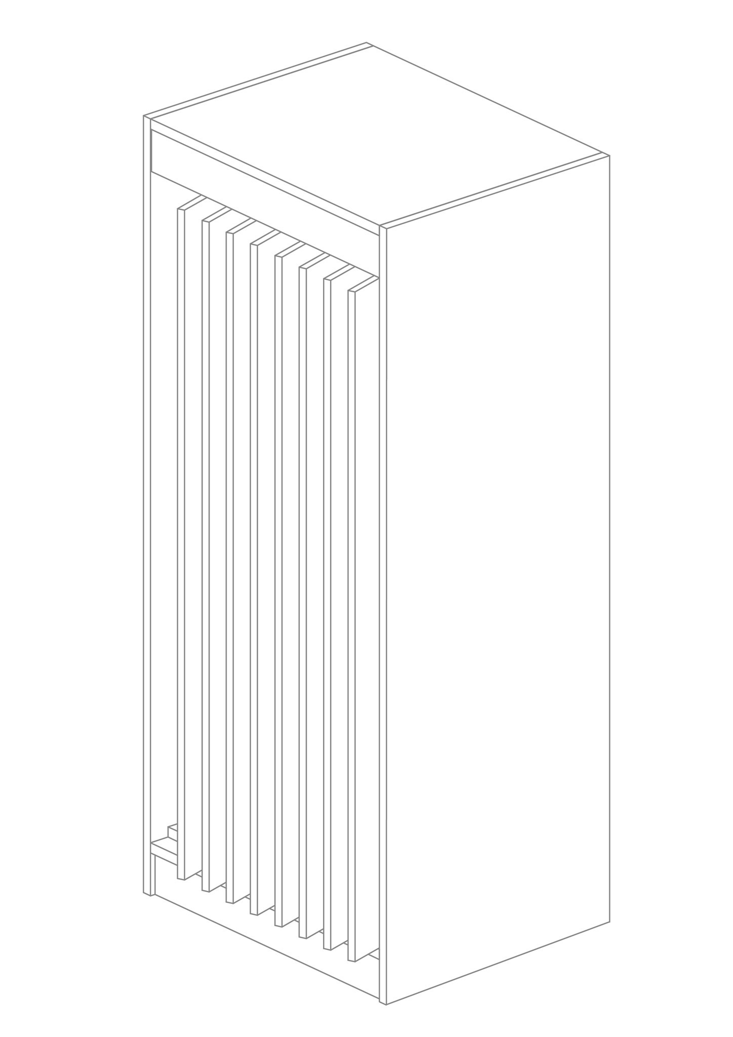 Afbeelding van JOKA Wohnstore P1-20 Presentatiekast  1450 x 650 x 500 mm (8 Borden)