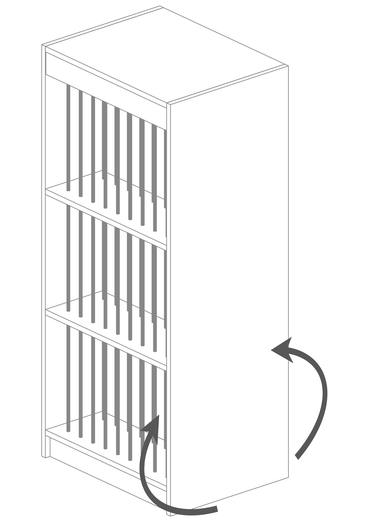 Afbeelding van JOKA Wohnstore P1-35 Tapijtwand Bibliotheek Monsters 1450 x 650 x 500 mm (60 Monsters)