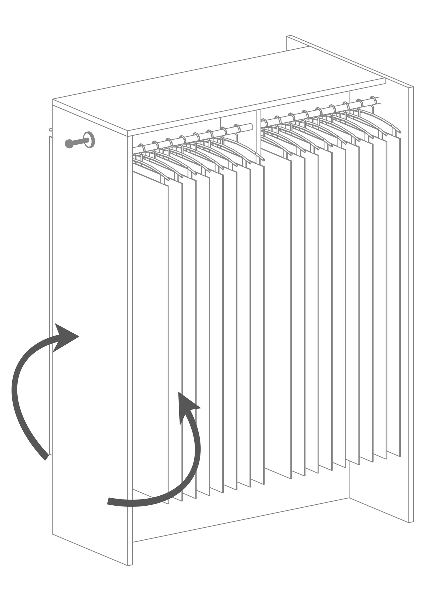 Afbeelding van JOKA Wohnstore P1-50 Gordijnenpresentatie module 1020 mm 1450 x 1020 x 680/419 mm