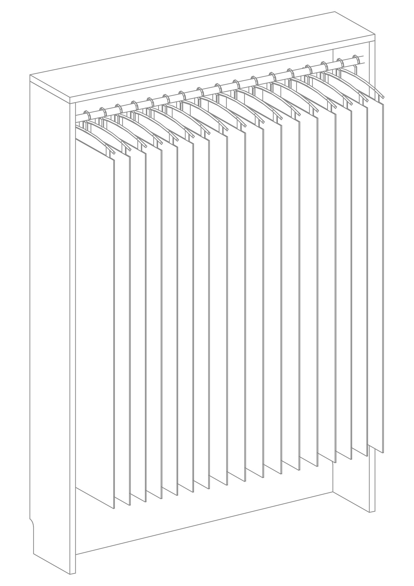 Afbeelding van JOKA Wohnstore P1-59 Gordijnpresentatie module excl. Stalenbeugel 1450 x 1020 x 221 mm