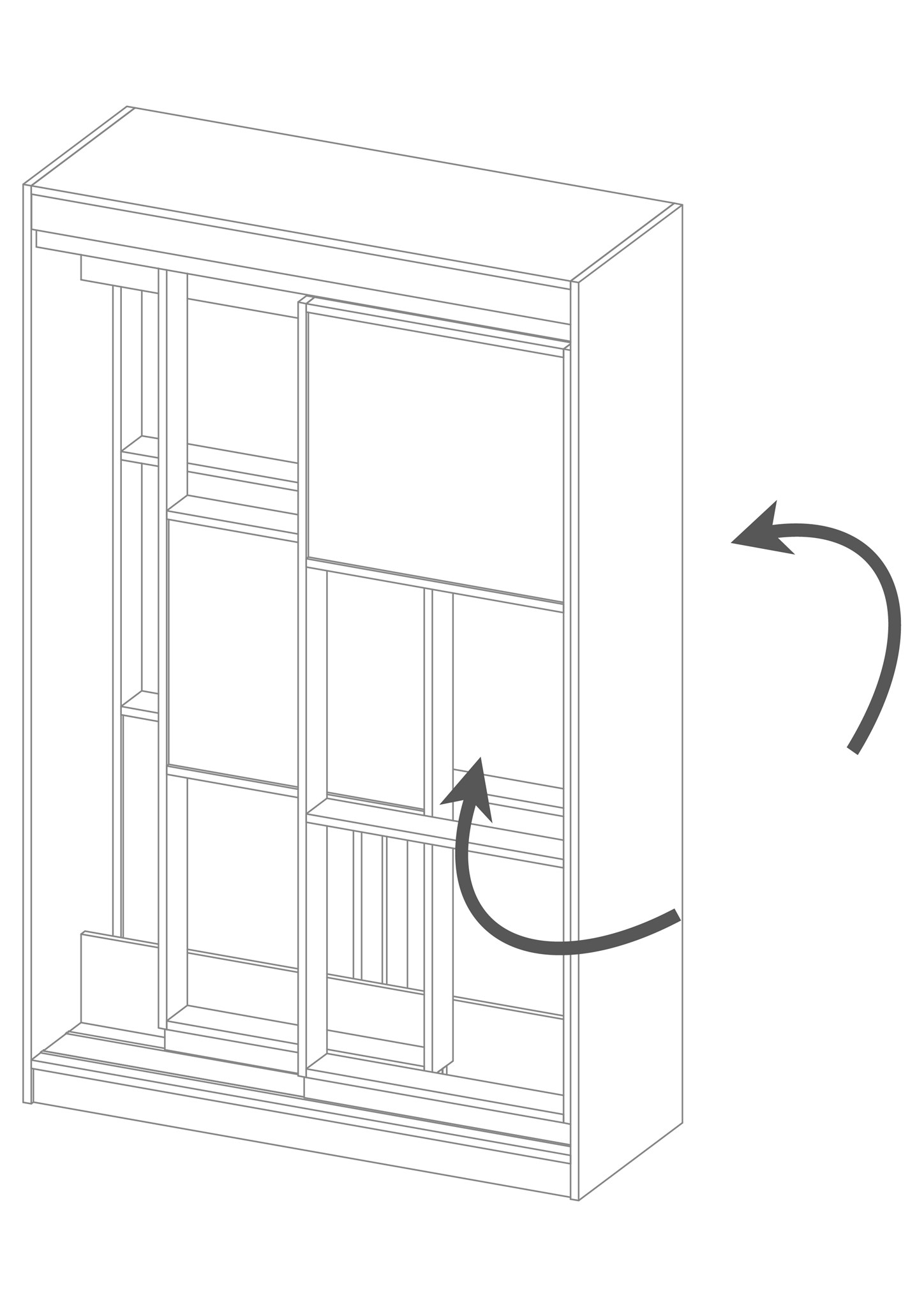 Afbeelding van JOKA Wohnstore P4-10 Zonweringpresentatie 1300 x 2075 x 500 mm (Ruimte)