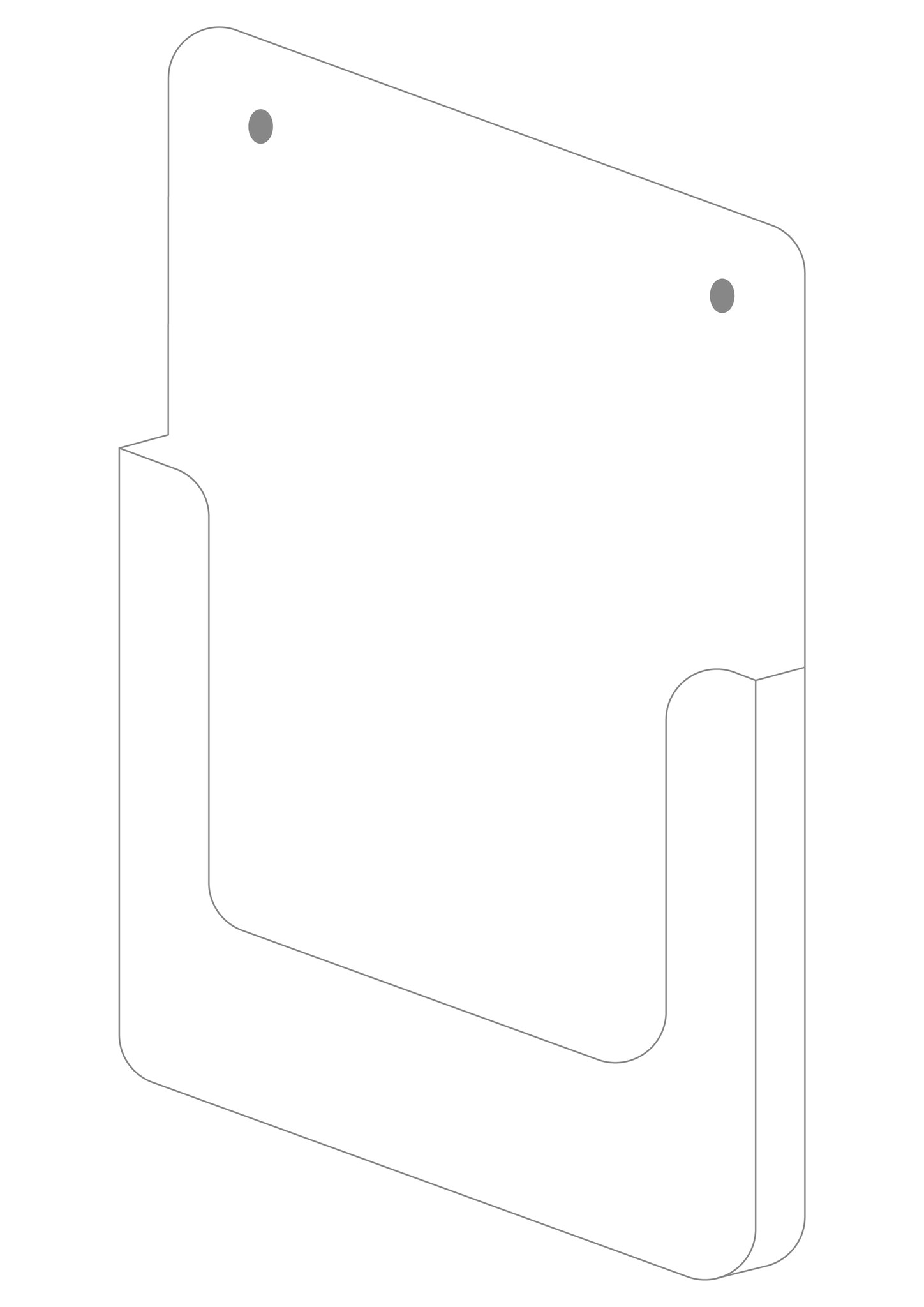 Afbeelding van JOKA Wohnstore 2021 Frontpaneel met brochurehouder voor tapijtmodule A5 B/H/D 246 x 510 x 104mm