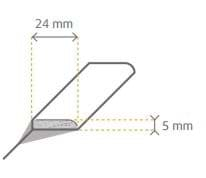 Afbeelding van Plakplint 2054 5x24x240cm (40stuks)