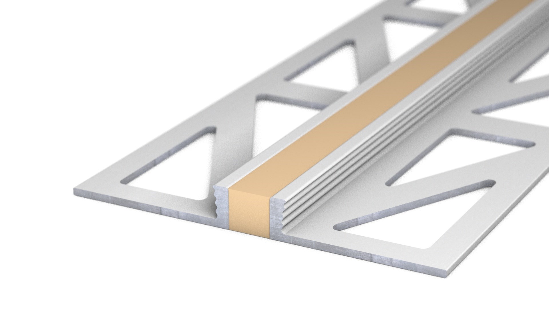 Afbeelding van Voeg-/Dilatatieprofiel Aluminium 4,5 mm Beige 300cm nr. 771 | 7712541300