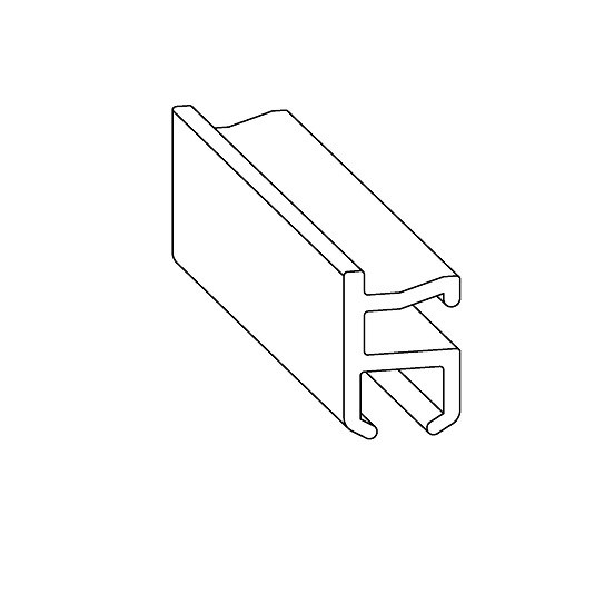 Afbeelding van F100 Rail alu wit 5 mtr                                       20x5mtr