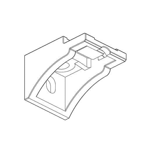 Afbeelding van F100/F120 Wandsteun wit 100st