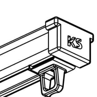 Afbeelding van KS Draaistop met Kap Wit 100st