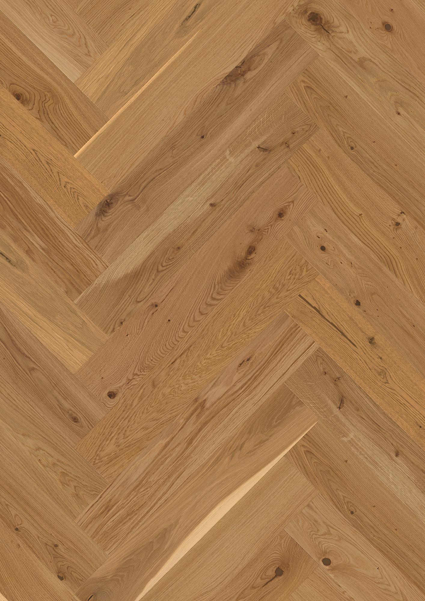Afbeelding van BOEN 2-S V4 Visgraat 790x137x10,5mm (L+R) 3,5mm Eiken Vivo Mat Lak