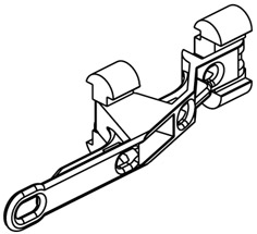 Afbeelding van KS Overschuifglijder nylon Wit 25st