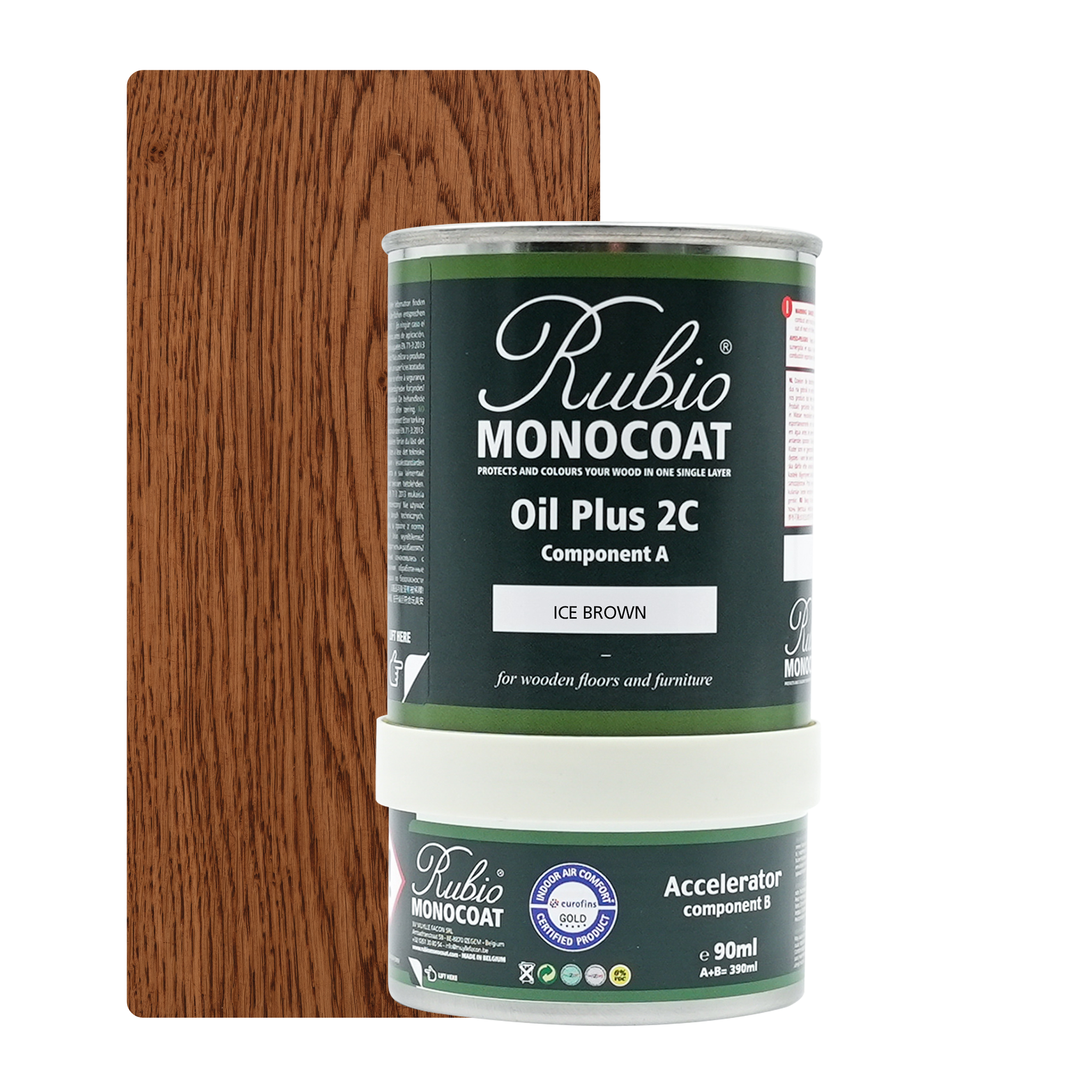 Afbeelding van *UITLOPEND Op=Op* Rubio Monocoat 2C set 350 ml Ice Brown