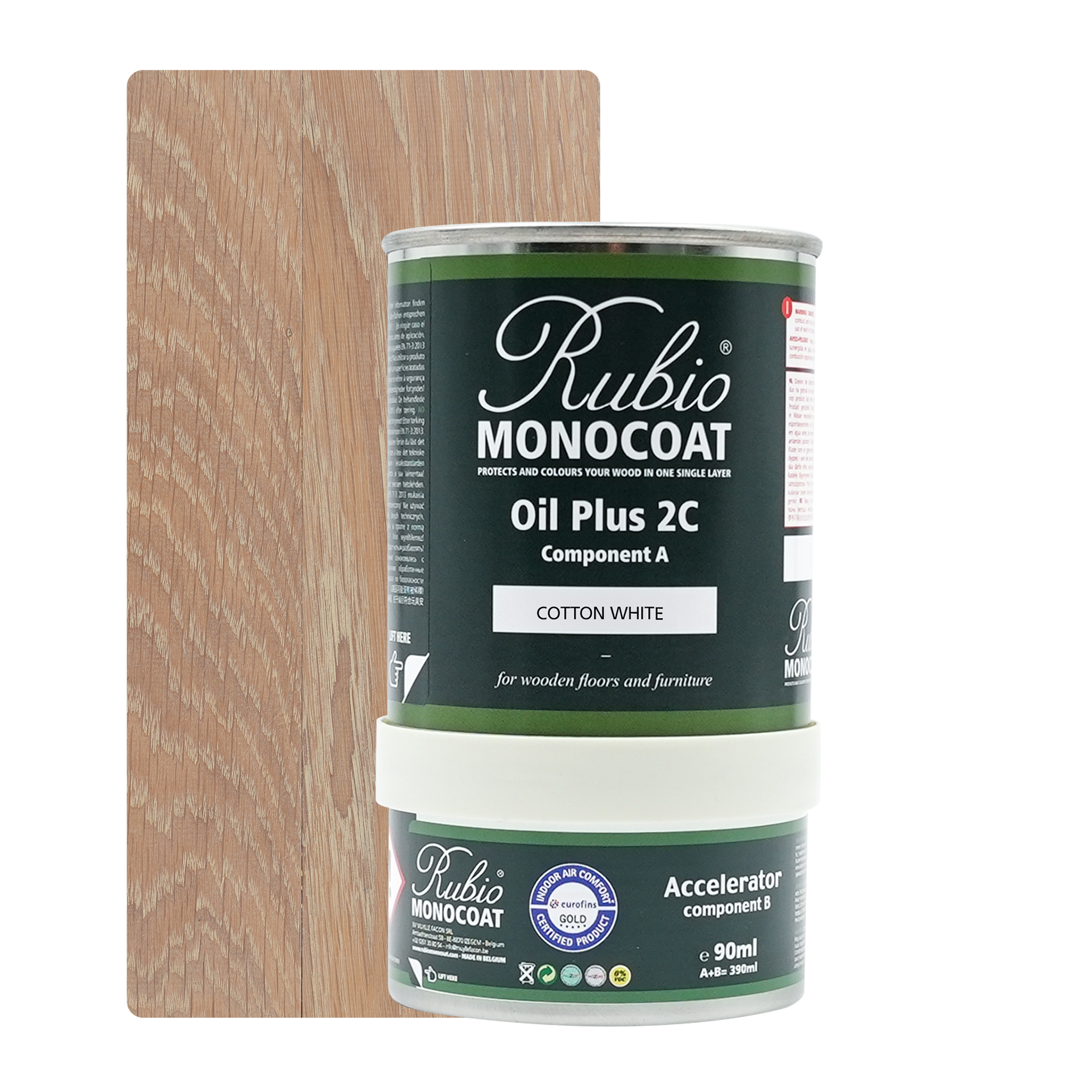 Afbeelding van *UITLOPEND Op=Op* Rubio Monocoat 2C set 350 ml Cotton White