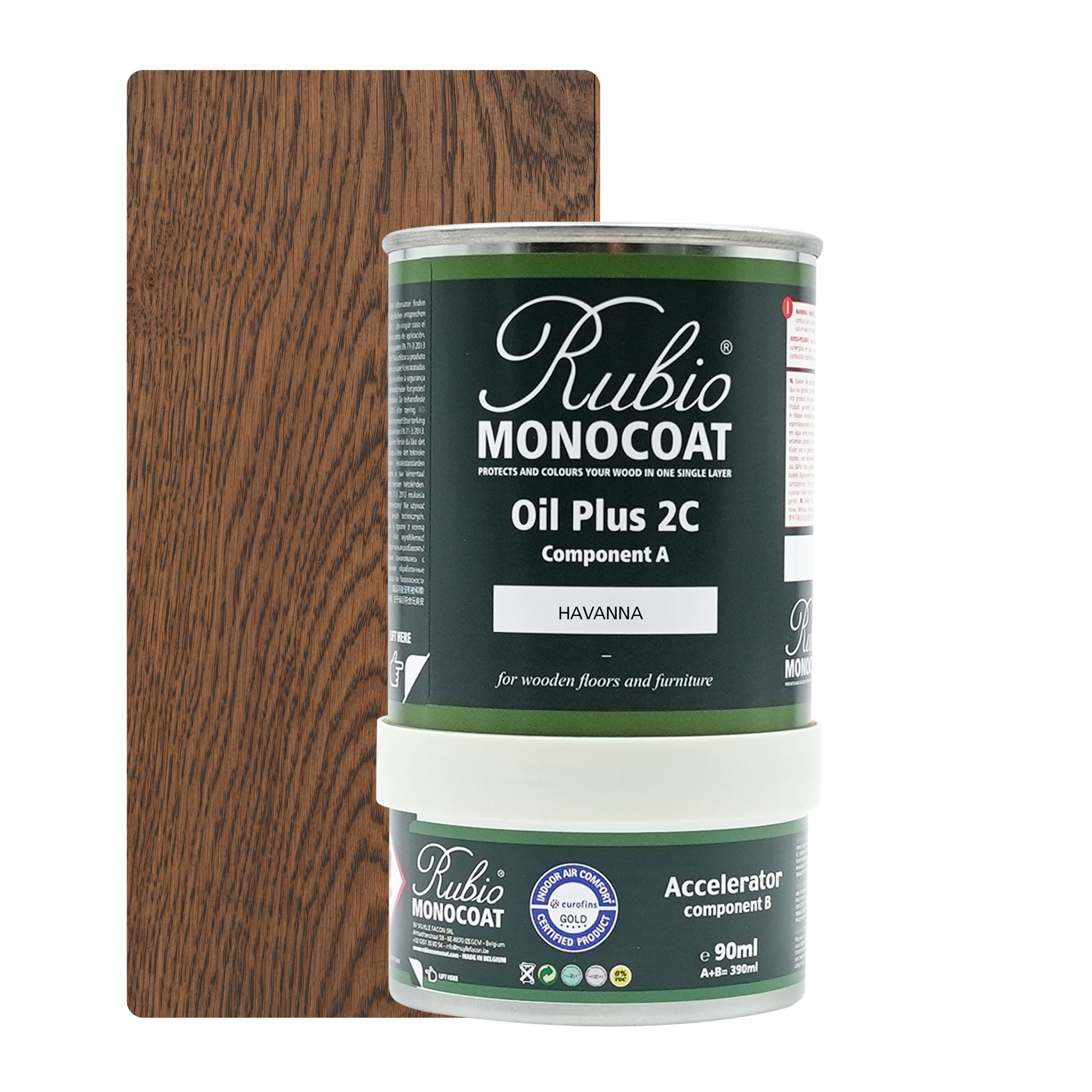 Afbeelding van *UITLOPEND Op=Op* Rubio Monocoat 2C set 350 ml Havanna