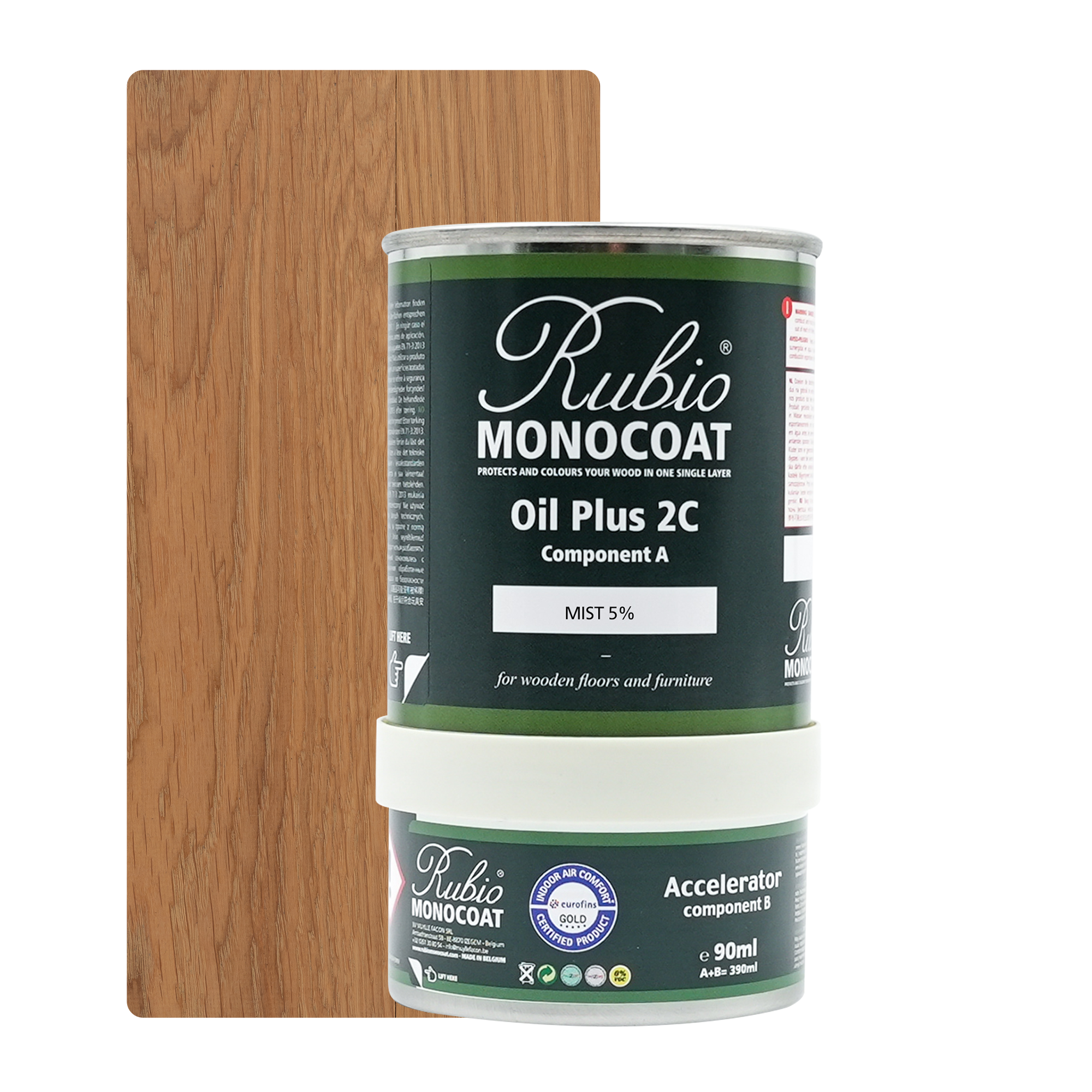 Afbeelding van *UITLOPEND Op=Op* Rubio Monocoat 2C set 350 ml Mist 5%