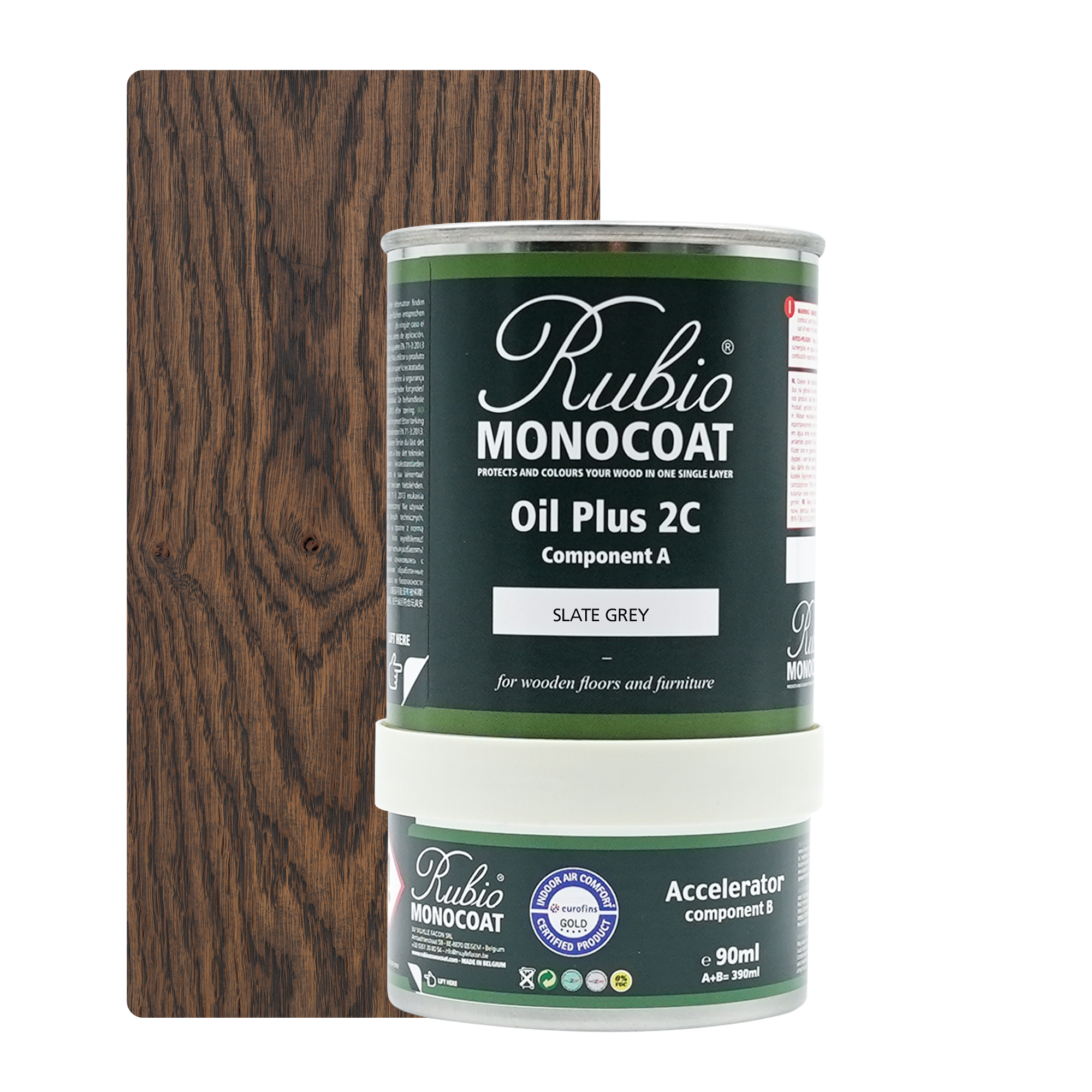 Afbeelding van *UITLOPEND Op=Op* Rubio Monocoat 2C set 350 ml Slate Grey