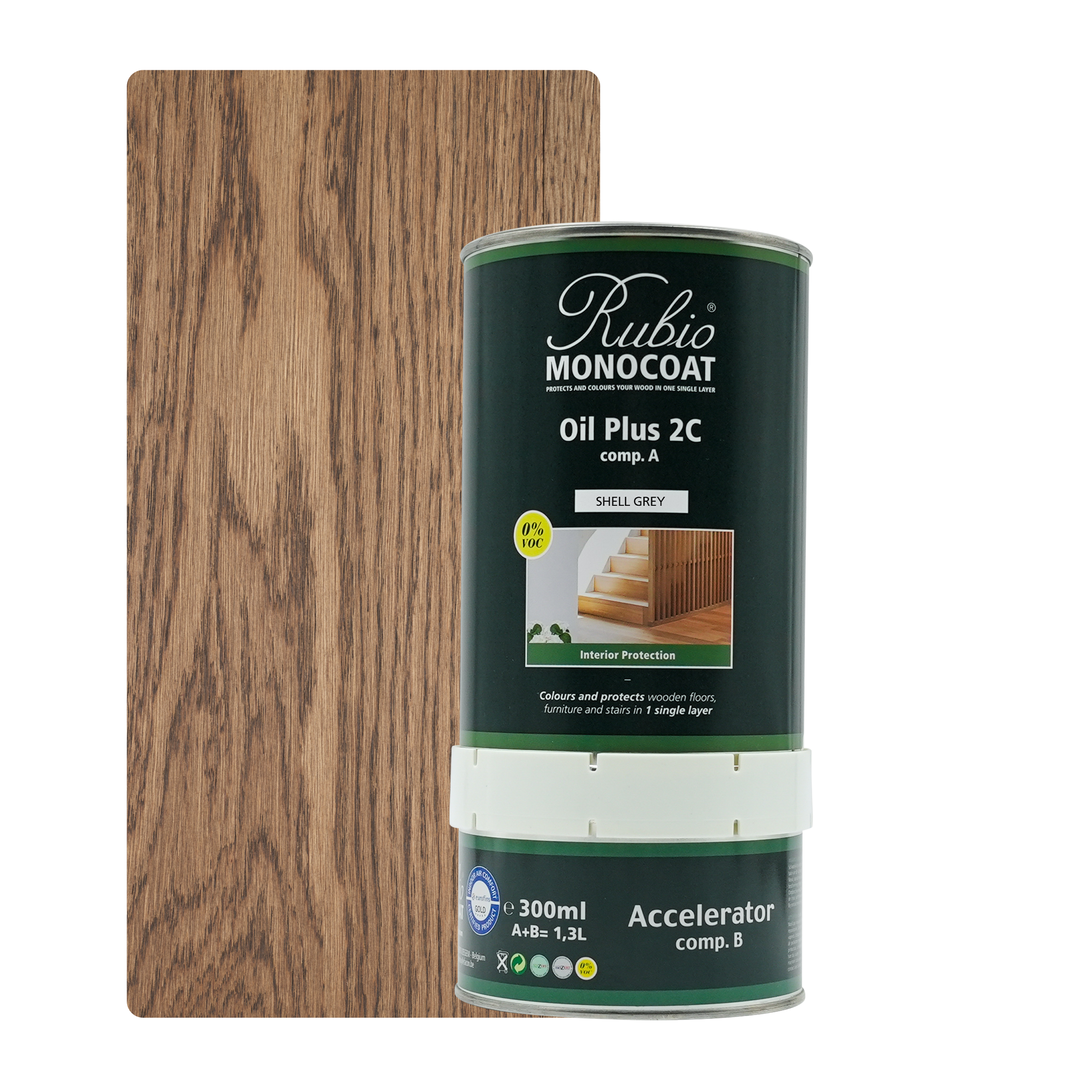 Afbeelding van Rubio Monocoat 2C Set 1,3 L Shell grey