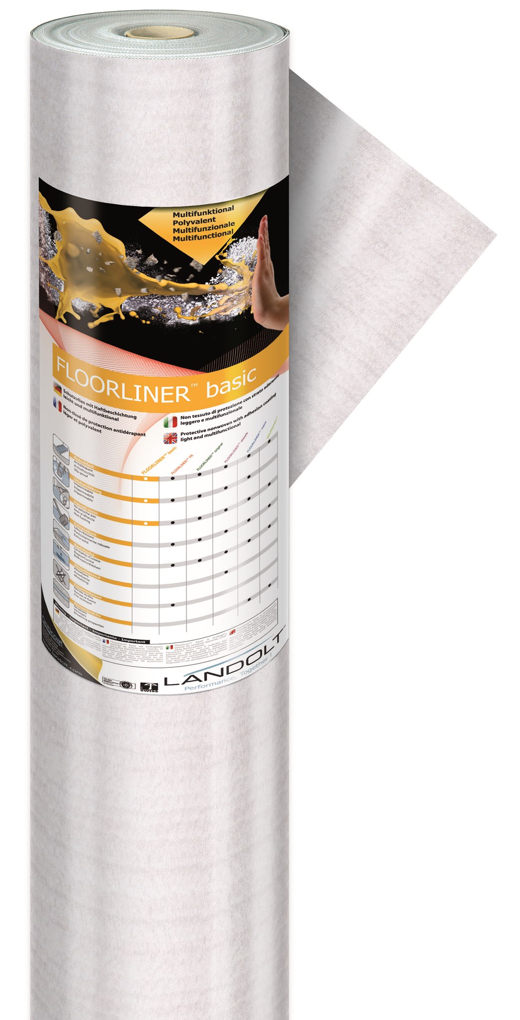 Afbeelding van JOKA JK172 Floorliner Basic ZKL 130gr/m² 50mtr x 100cm x 1,0mm | Rol a 50m²