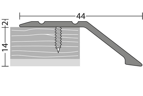 Afbeelding van Afloopstrip 14mm schroef Zilver 10x270cm - nr. 154 | 1542311270