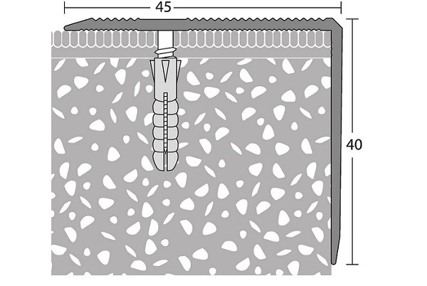 Afbeelding van Hoekstrip Fijne Ribbel nr. Zilver 45x40mm 10x250cm - nr. 294 | 2941311250