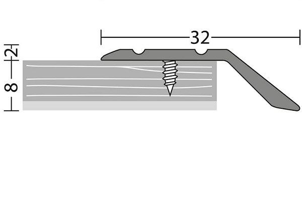 Afbeelding van Afloopstrip 8mm schroef Zilver 10x270cm - nr. 146 | 1462311270