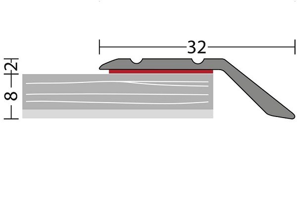 Afbeelding van Afloopstrip 8mm ZKL Zilver 10x270cm - nr. 146 | 1462411270