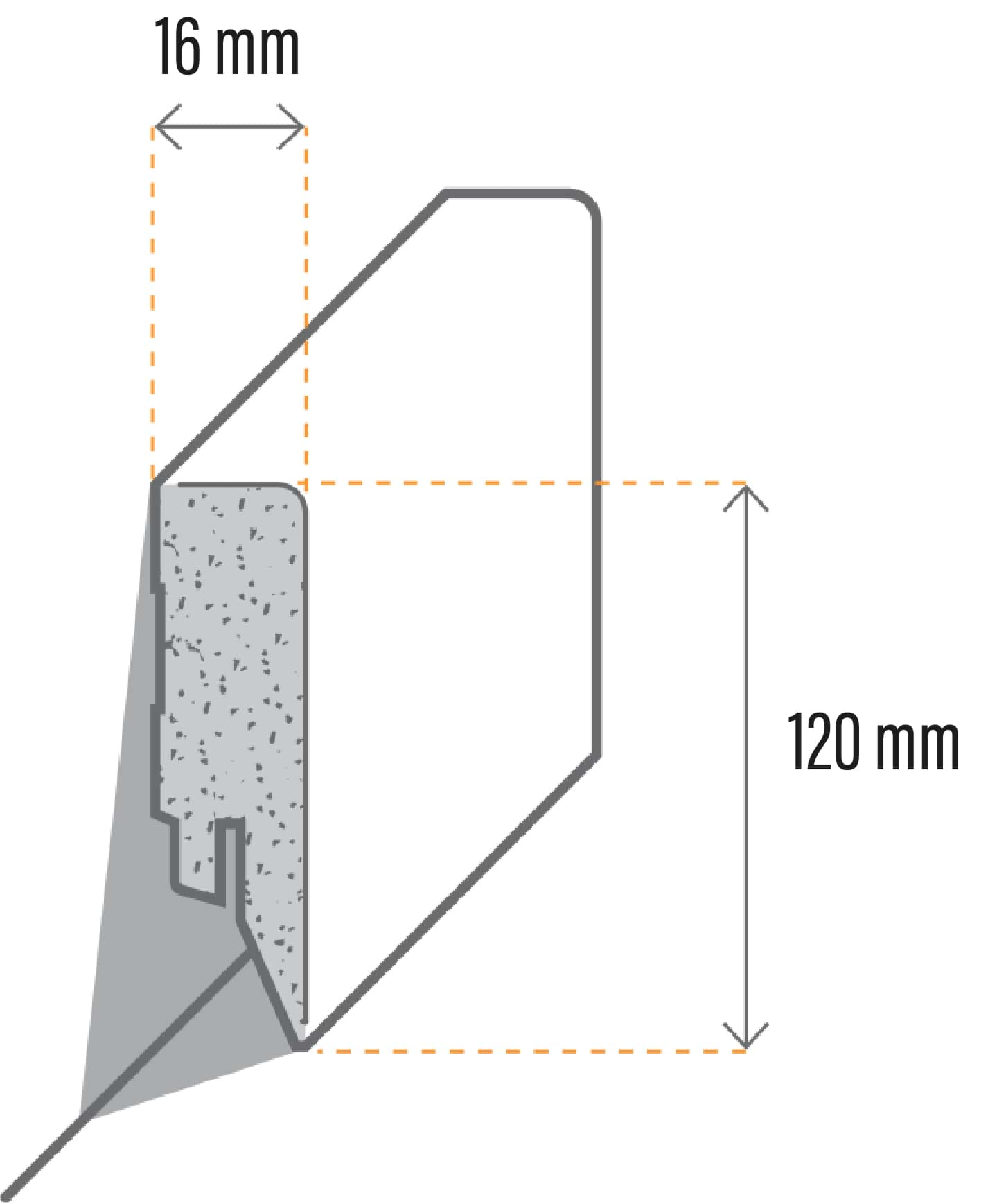 Afbeelding van MDF plint 16x120x2500 Wit Afgelakt Recht 5staaf (120) UITLOPEND