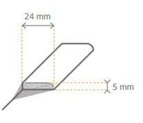 Afbeelding van Plakplint 2030 5x24x240cm (40stuks)