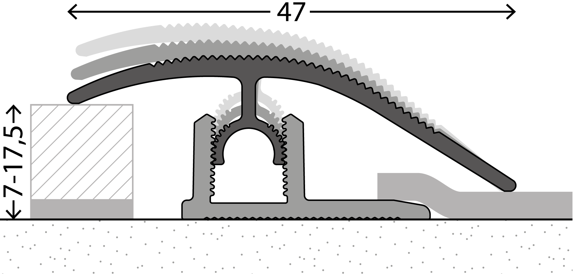 Afbeelding van Aanpassingsprofiel 47mm Edelstaal opt.7-17,5mm 270cm - nr. 304 | 3042009270