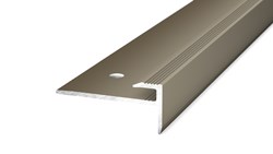 Afbeelding van Trapkantprofiel PVC 2,5-3mm Edelstaal-Mat 10x250cm - nr. 177