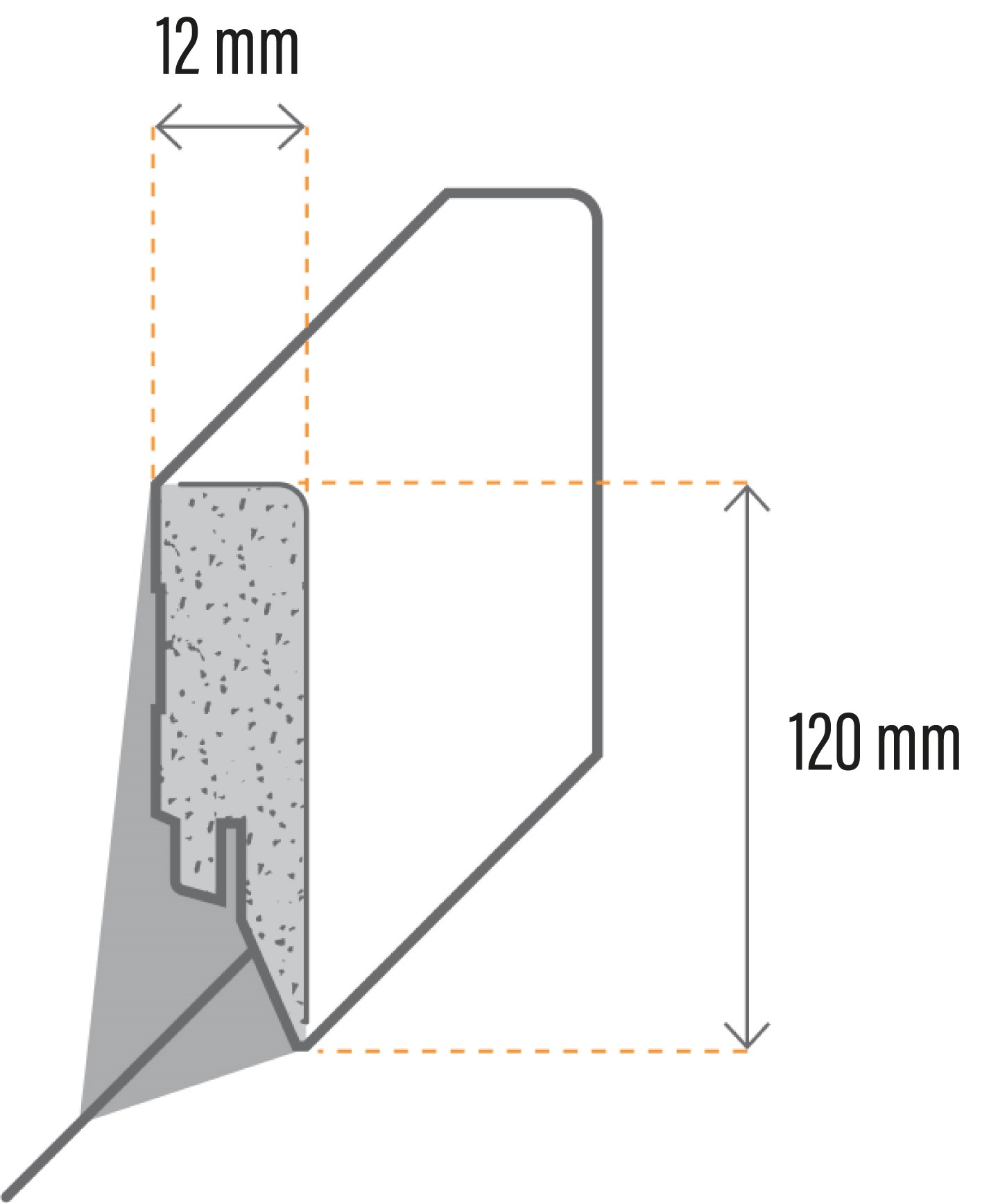 Afbeelding van MDF plint 12x120x2500 Wit Afgelakt Recht 5staaf (180)