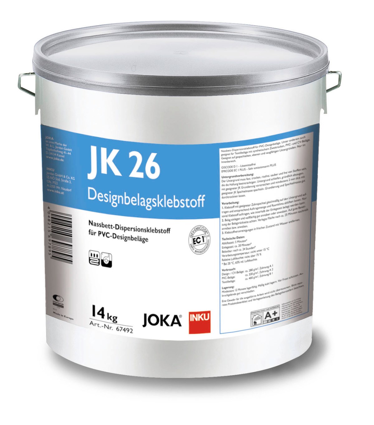 Afbeelding van JOKA JK26 LVT lijm vezels Emmer à 14 Kg #67492