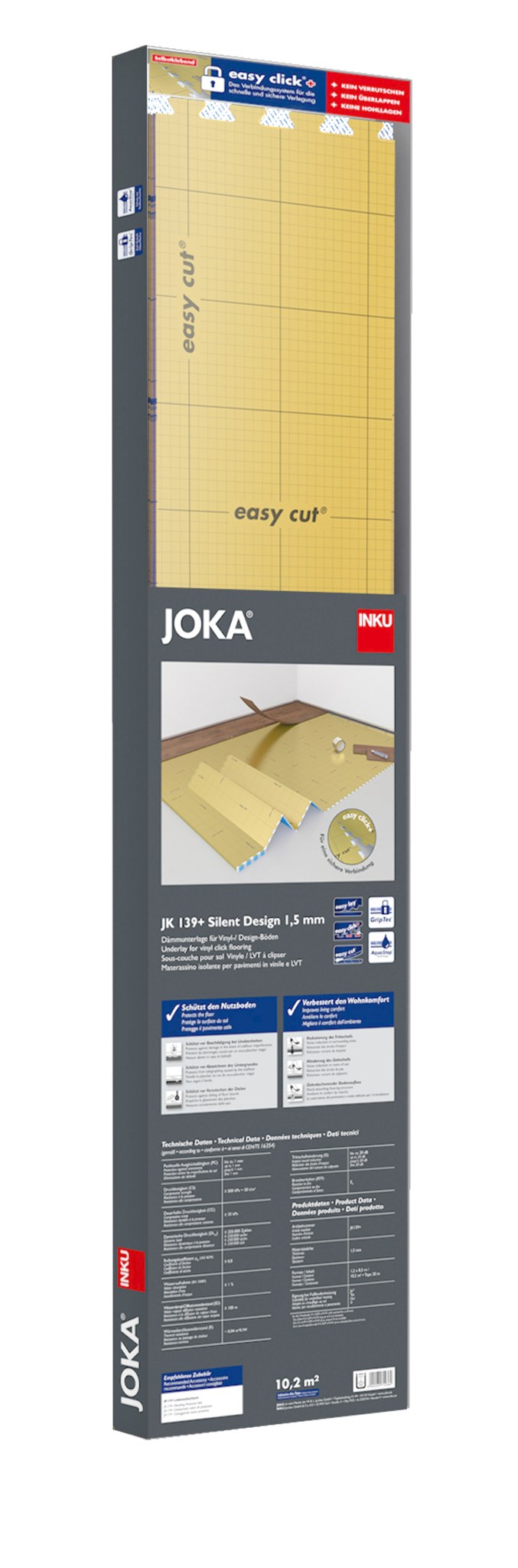 Afbeelding van JOKA JK139+ Silent Design ondervloer 1,5mm 8,5mtrx120cm | Pak à 10,2m²