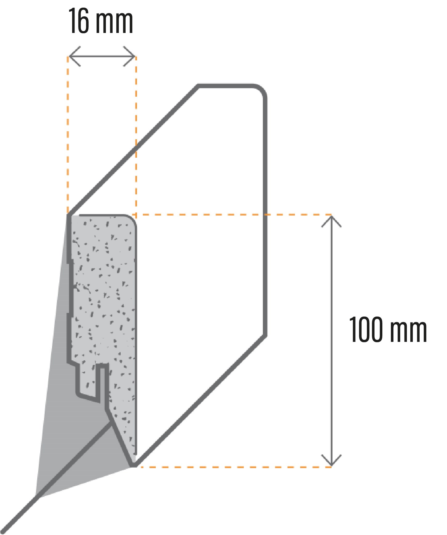 Afbeelding van MDF plint 16x100x2500 Uni Zwart Mat Recht 5staaf (160)